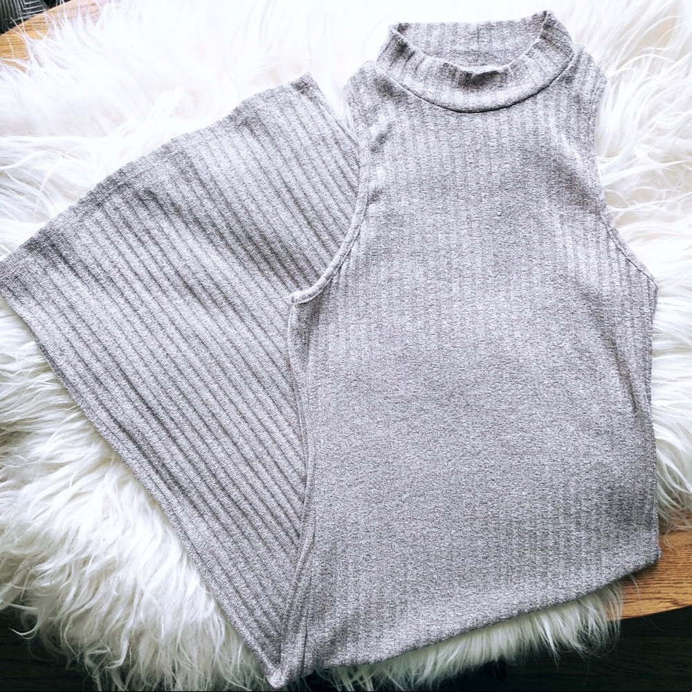 Grey Midi sleeveless dress
